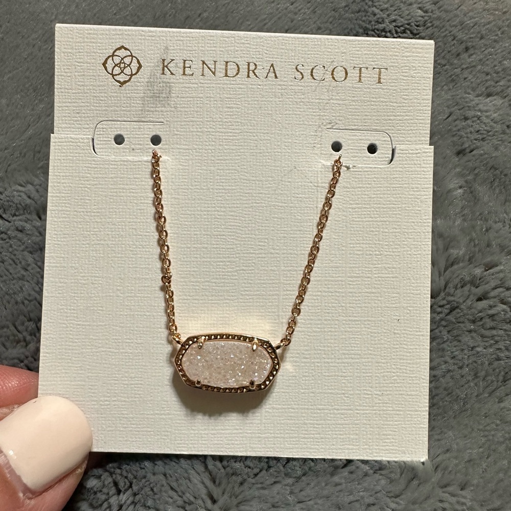 NWT Kendra Scott Rose Gold Pave Necklace